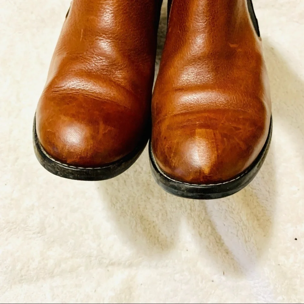 PAUL GREEN Orson Brown Leather Ankle Boots sz 7.5